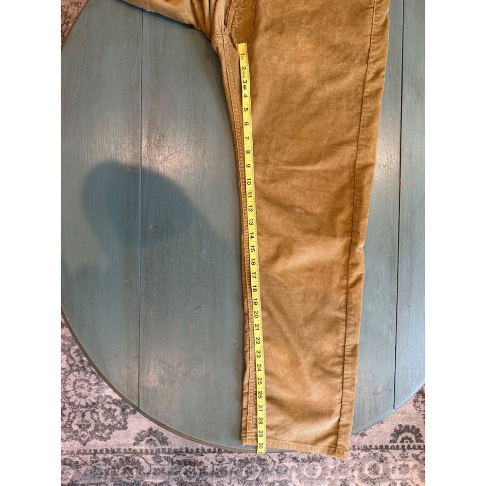 Levis 505 Regular Fit Corduroy Pants Mens 36x30 Tan Harvest Gold Straight Leg - Picture 6 of 8